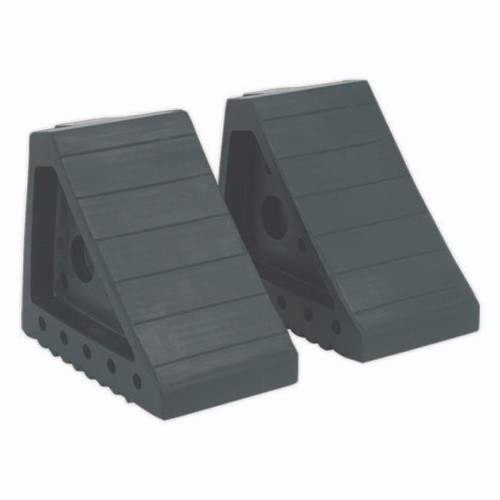 Rubber wheel chocks - rubber, pair