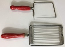 Vintage Tomado Holland Tomato and Cheese Slicer - Red wooden Handles - Nice Cond