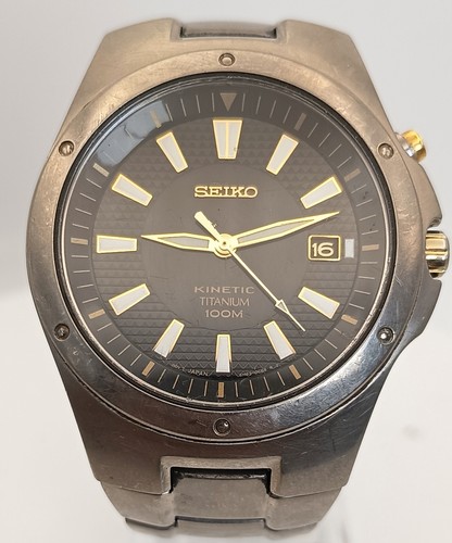 Seiko kinetic titanium - seiko, 100m