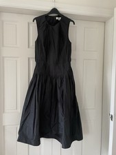 Cos Black Midi Dress Gathered