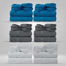 700 GSM Premium Egyptian Cotton Bath, Hand, Face Towels Soft Highly Absorbent