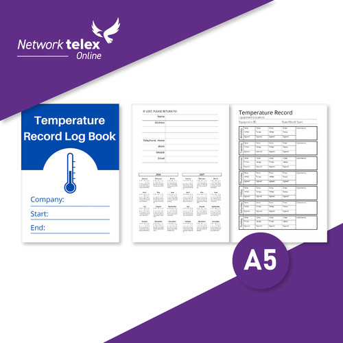 Temperature record log book - temperature,