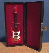 Miniature Electric Washburn Guitar Ornament Music Instrument Musical in Box LGW