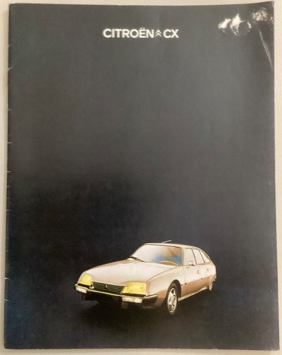 Citroen car sales brochure - cx,