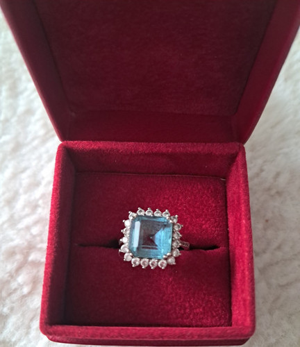 Blue simulated aquamarine - simulated,