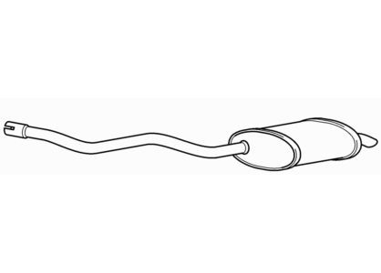 Rear exhaust silencer back box - exhaust,