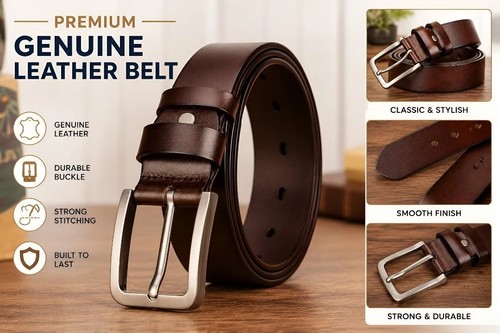 Mens genuine leather belt - mens,