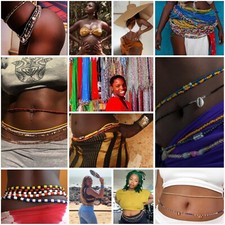 Tie On African Waist Beads