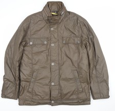 Camel Active Men Brown L Mid-Length Jacket Windproof Lined Outdoor