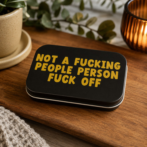 Funny smoker storage tin - smoker,