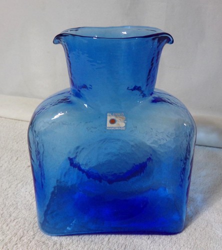 Blenko art glass - glass, blue