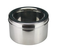 Stainless Steel Cake Storage Tin Canister Puri Dabba Biscuits Deep Cookie Tin