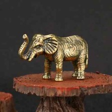 Small Brass Elephant Animal Ornament Paperweight