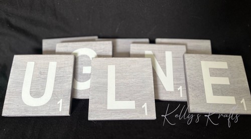 Grey large wooden letter - grey, 3d