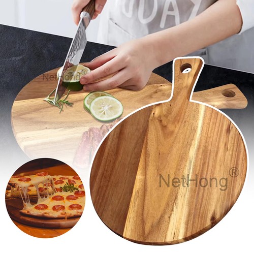Wooden pizza plate serving - wooden,