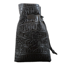 Faux Leather Pouch Bag with Dragon Design PU Drawstring DND RPG Die Sets Coins