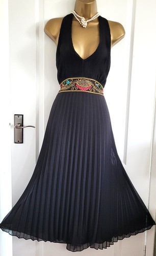 Monsoon black chiffon - monsoon, pleated