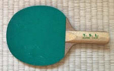 Vintage T. S. L. Empire made Light Table Tennis Bat with Dunlop press