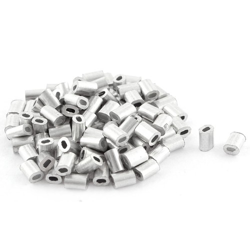 100pcs oval aluminum - 100pcs, sleeves