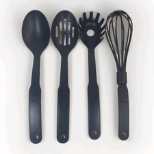Set Of 4 Farberware Prestige 12" Black Kitchen Utensils Spatula Slotted Spoon +