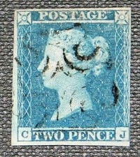 GB QV 1841 2d 2 penny blue