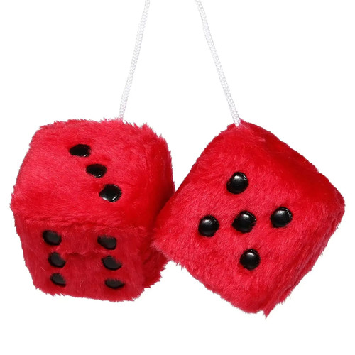 Fuzzy dice for - mirror, pair