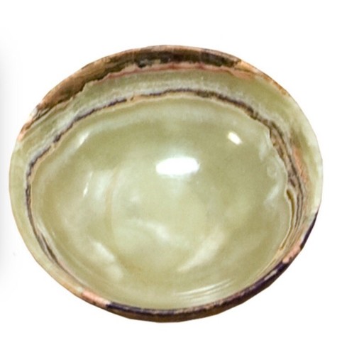Green onyx bowl natural - green,