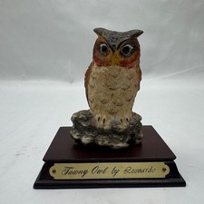 Leonardo Collection Tawny Owl Fine Porcelain Figurine on Wooden Base