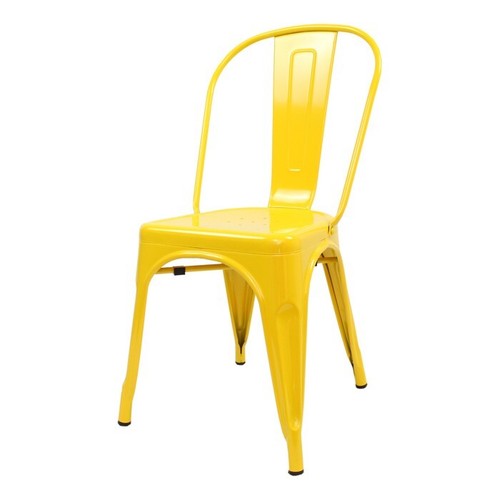 Tolix style side chair yellow - tolix,