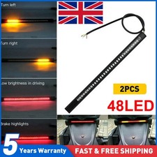 2pcs Universal Motorcycle Motorbike Brake Turn Signal Light LED Strip Flexible