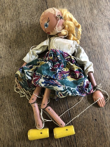 Girl marionette puppet in - puppet,