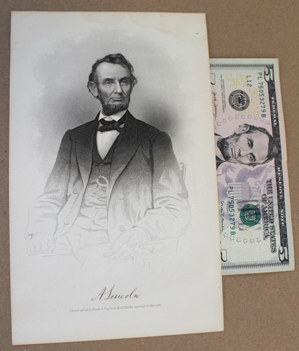 Original 1860s print abraham - original,