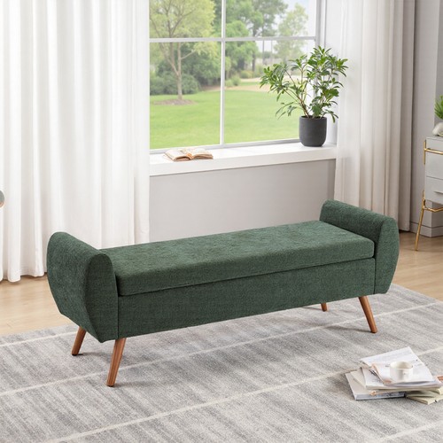 Large chenille ottoman - ‌chenille‌,