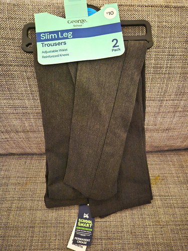 Asda boys grey school trousers - boys,