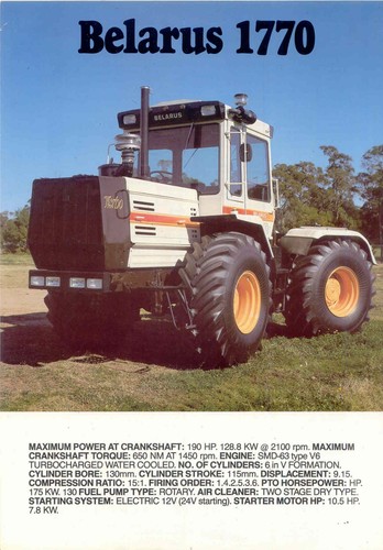 Belarus 7770 tractor brochure