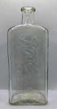 Vintage Boots Cash Chemists Bottle 20 Oz Clear Glass 8 1/2” by 3 1/2”
