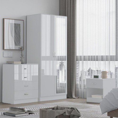 Modern piece white bedroom - piece,