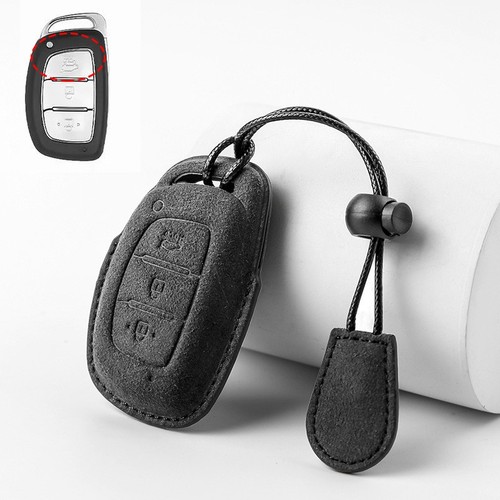 Leather key fob cover chain - fob,