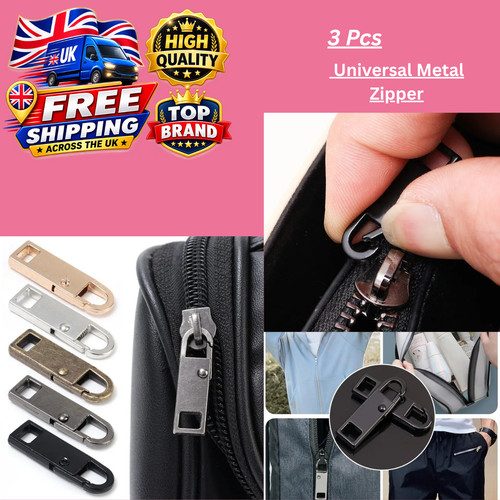 3pcs universal metal - metal, zipper