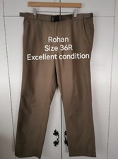 Rohan Mens Trekking Trousers Activewear Brown Khaki Size 36R VGC