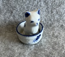 Vintage Ceramic White Blue