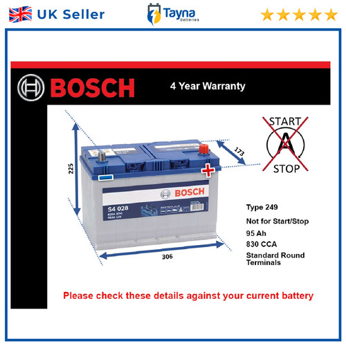 Car battery s4028 bosch 249 - car,