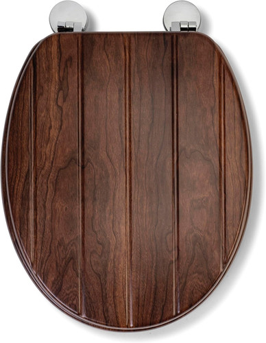 Croydex molvena wooden toilet - molvena,