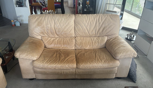 Nubuck natuzzi leather couch - nubuck,