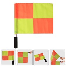 2pcs Lineman Supplies Lineman Flag Handheld Referee Flags for Soccer Checkered