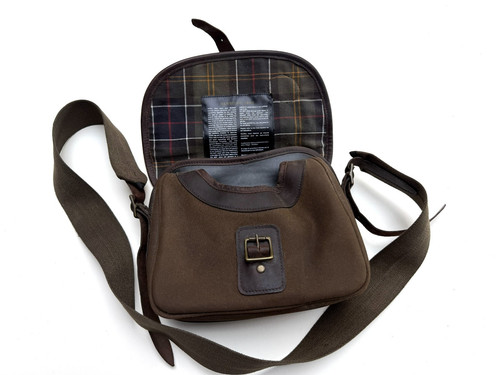 Barbour waxed cartridge bag