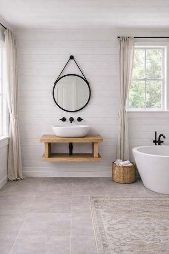 Bathroom solid wood - wood, floating