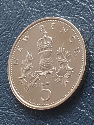 1971 proof crowned thistle - 1971, 5p