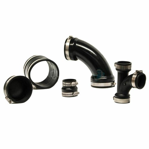 Black flexible rubber pipe - black,