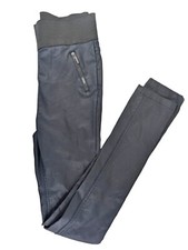 B.Young Waxed Leggings, Blue, Stretch Jeggings Elasticated Waist Size W26" L30"